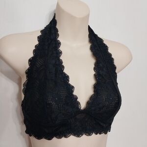 🔵BOGO FREE🔵 Intimately Free People Bralette Halter Lace Black Sz S